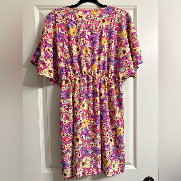 SHEIN Floral Pink and Yellow Dress - Picture 3 of 3